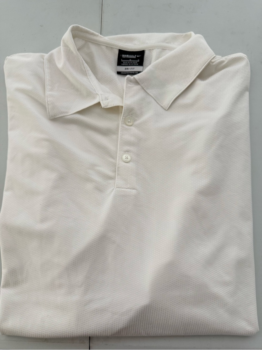 Nike White Men's Polo Shirt - Short Sleeve